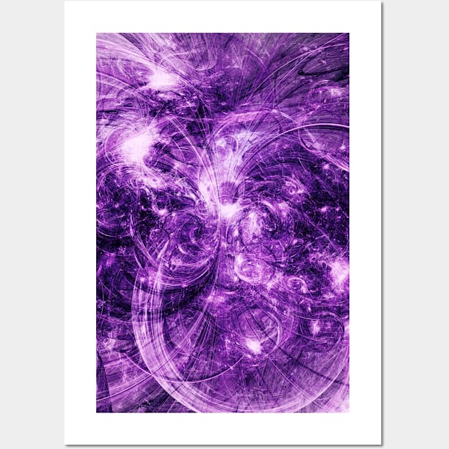 Dark Magic Burst, Purple Abstract. Wall Art by love-fi